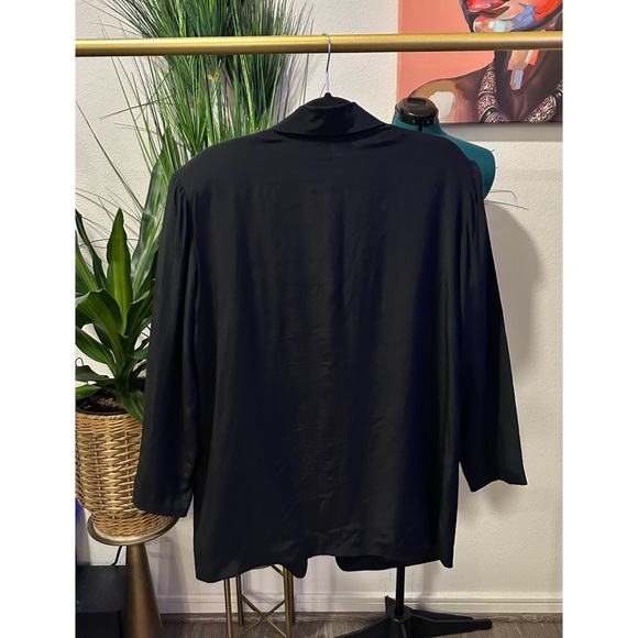 Vintage 1992 I.B. Diffusion  Black Silk Blazer w/ Jewels  - Size 8 - Picture 4 of 9